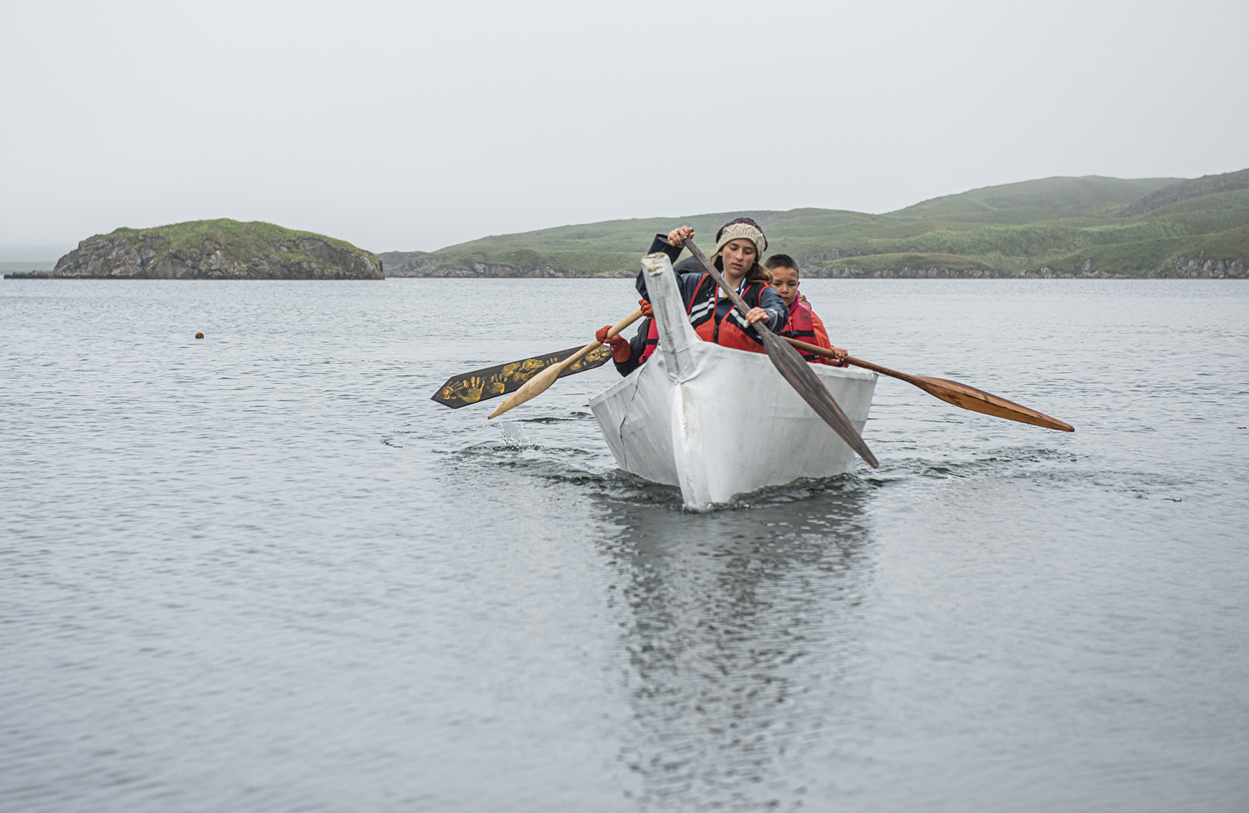 Angyaaq paddling
